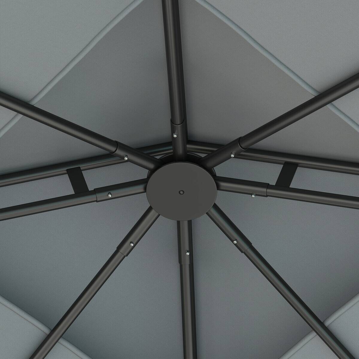 Outsunny Pavillon dunkelgrau Polyester B/H/L: ca. 306x269x306 cm