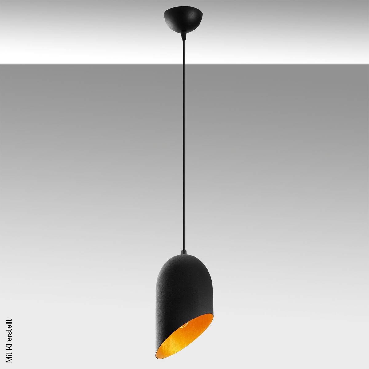 Opviq Pendelleuchte Kesik gold schwarz B/H/T/L/D: ca. 12x121x12x12x12 cm E27 1 Brennstellen