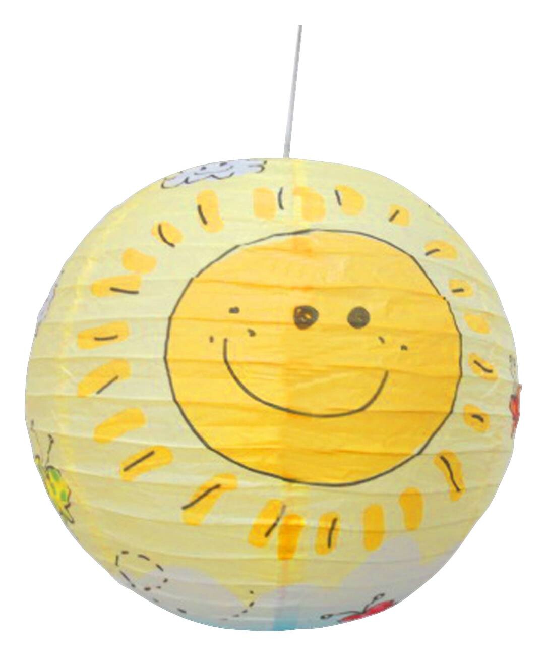 Niermann Pendelleuchte Sunny gelb Papier D: ca. 40 cm