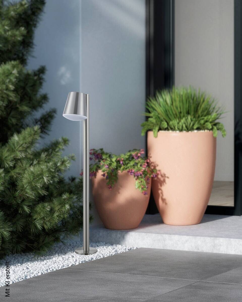 Eglo Stehlampe Caldiero C Kunststoff Metall B/H/L: ca. 14x97x24 cm E27 1 Brennstellen