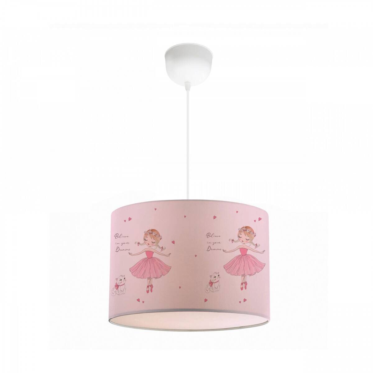 Pendelleuchte rosa weiß Stoff B/H/L/D: ca. 30x70x30x30 cm E27 1 Brennstellen