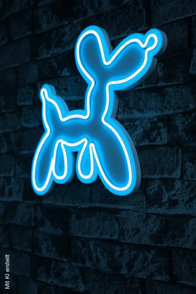 Opviq LED-Wandleuchte blau PVC B/H/T/L: ca. 31x35x3x31 cm