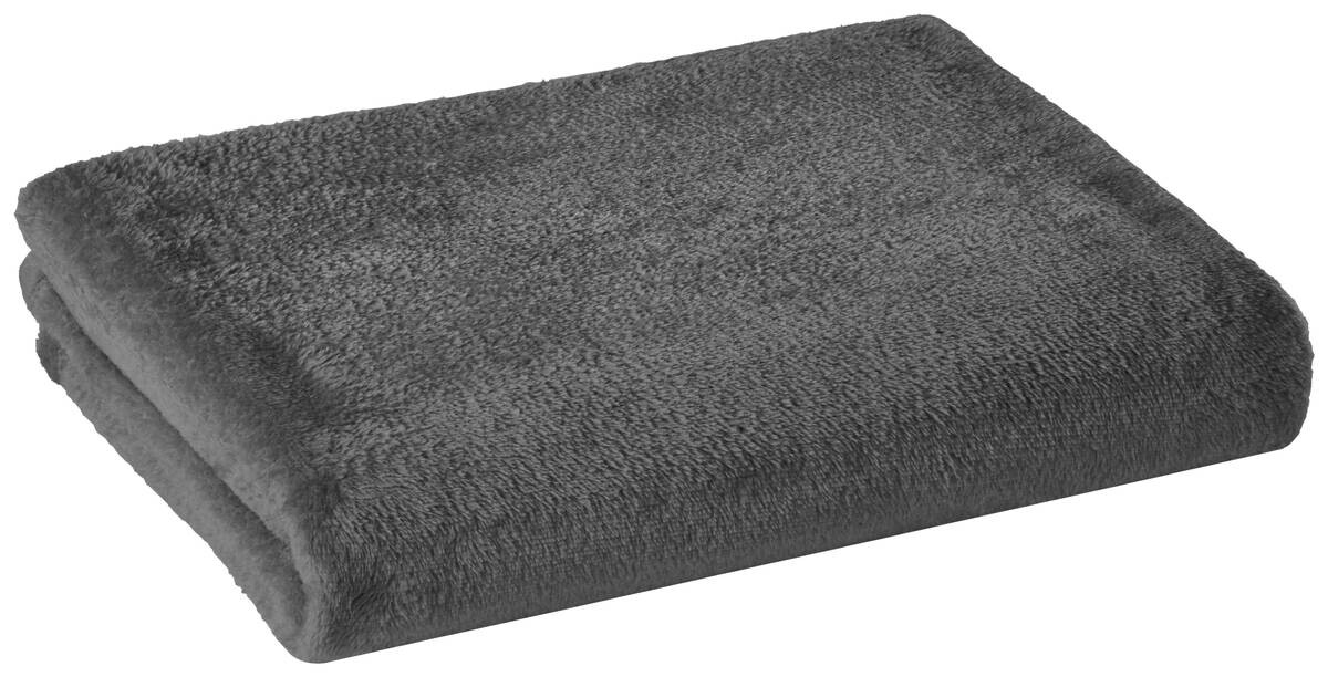 POCOline Flanelldecke anthrazit 100% Polyester B/L: ca. 140x200 cm