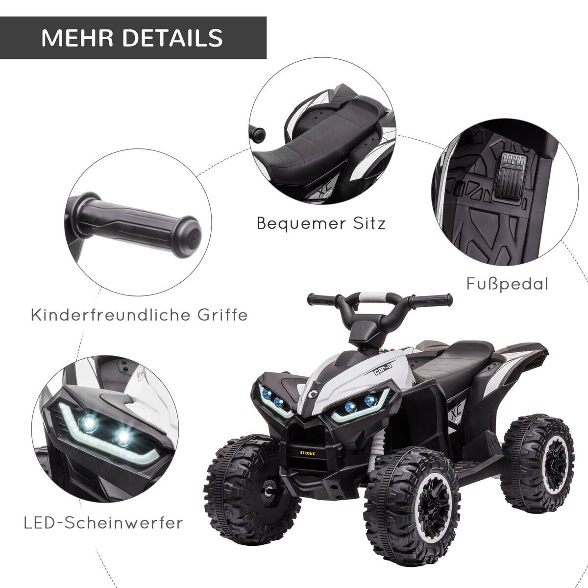 HOMCOM Kinderauto schwarz B/H/L: ca. 53x83x55,5 cm