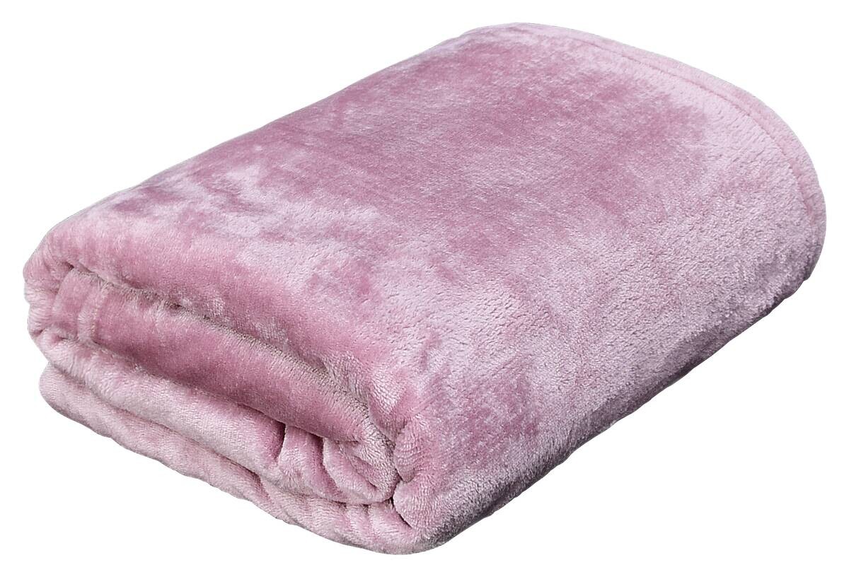 Flanelldecke rosé Polyester B/L: ca. 140x200 cm