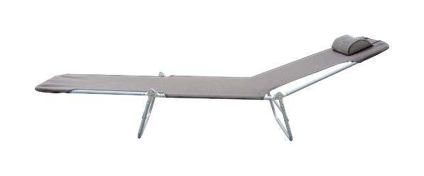 Outsunny Gartenliege braun Netzstoff B/H/L: ca. 56x28x182 cm