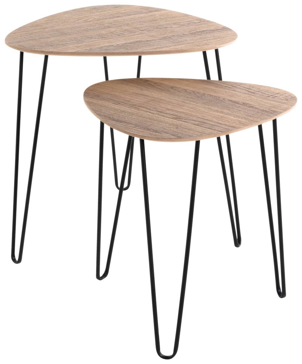 Beistelltisch Eiche Nachbildung schwarz B/H/T: ca. 48x48x48 cm | Eiche, schwarz | 48,00/48,00/48,00 cm