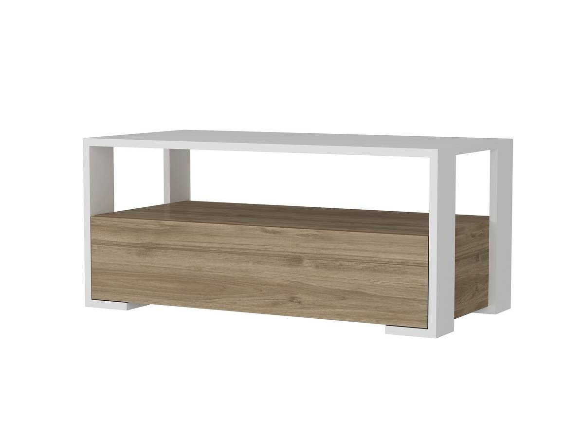 Couchtisch Balina weiß walnuss Nachbildung B/H/T: ca. 90x40x45 cm