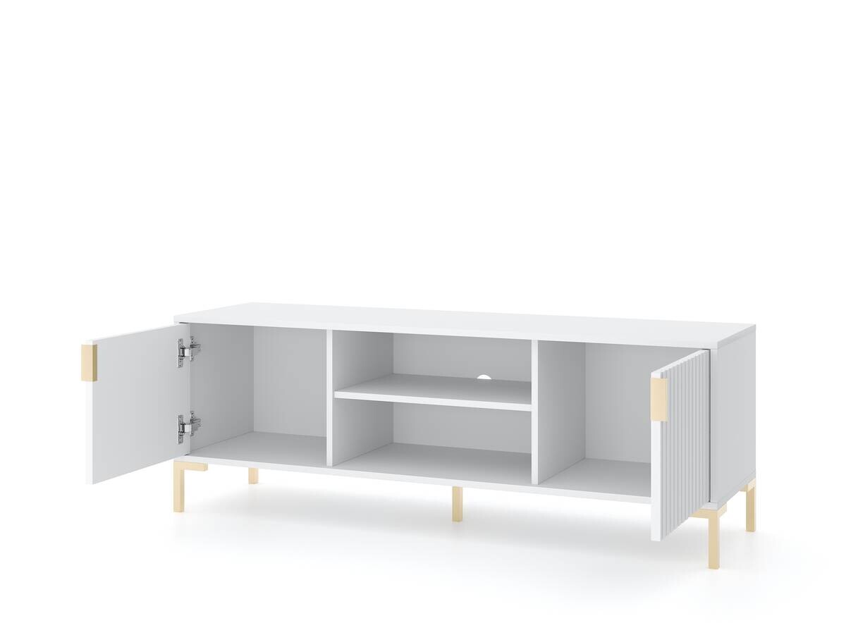 TV-Lowboard FLINN weiß matt B/H/T: ca. 140x50x40 cm