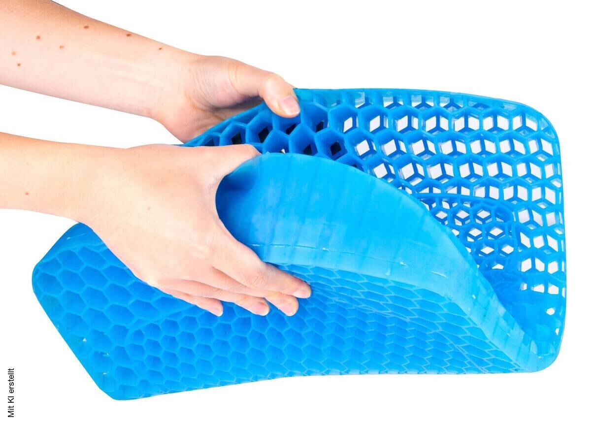 Taillenkissen blau Kunststoff B/H/T: ca. 72x37x33 cm