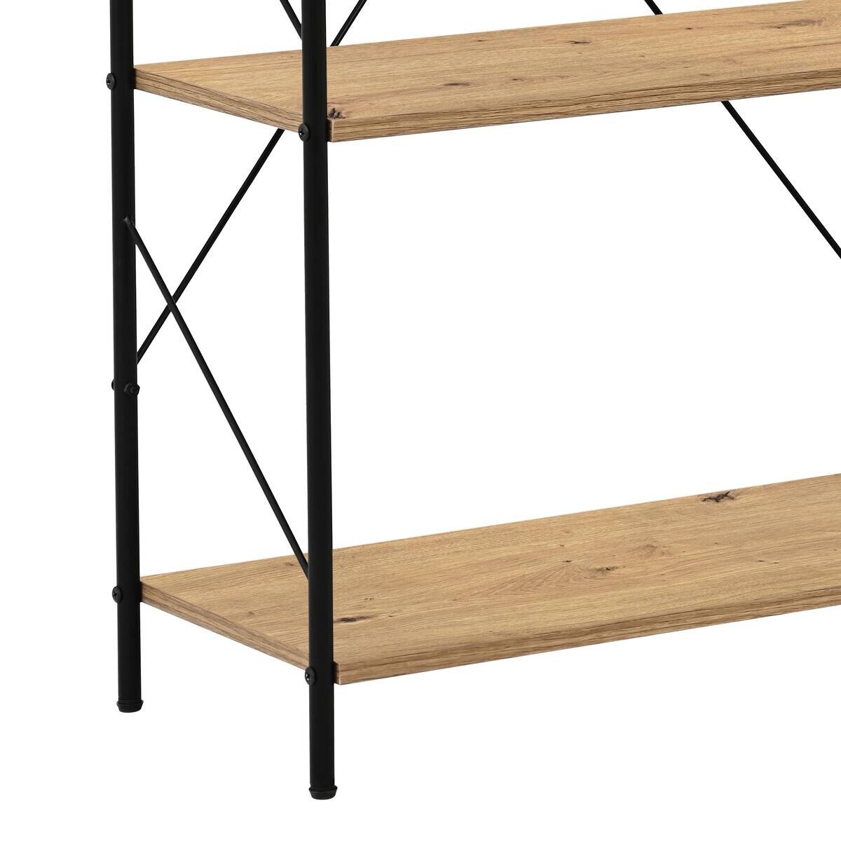 Standregal Nala Holzoptik Artisan Nachbildung schwarz B/H/T: ca. 63,2x125x30 cm
