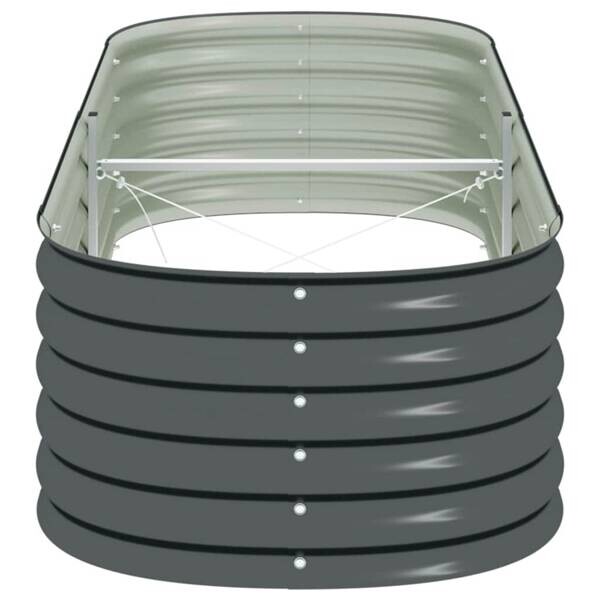 Garten-Hochbeet grau Stahl B/H/L: ca. 80x44x240 cm