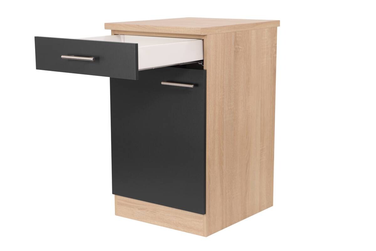 Unterschrank Merle schwarz B/H/T: ca. 50x85x60 cm