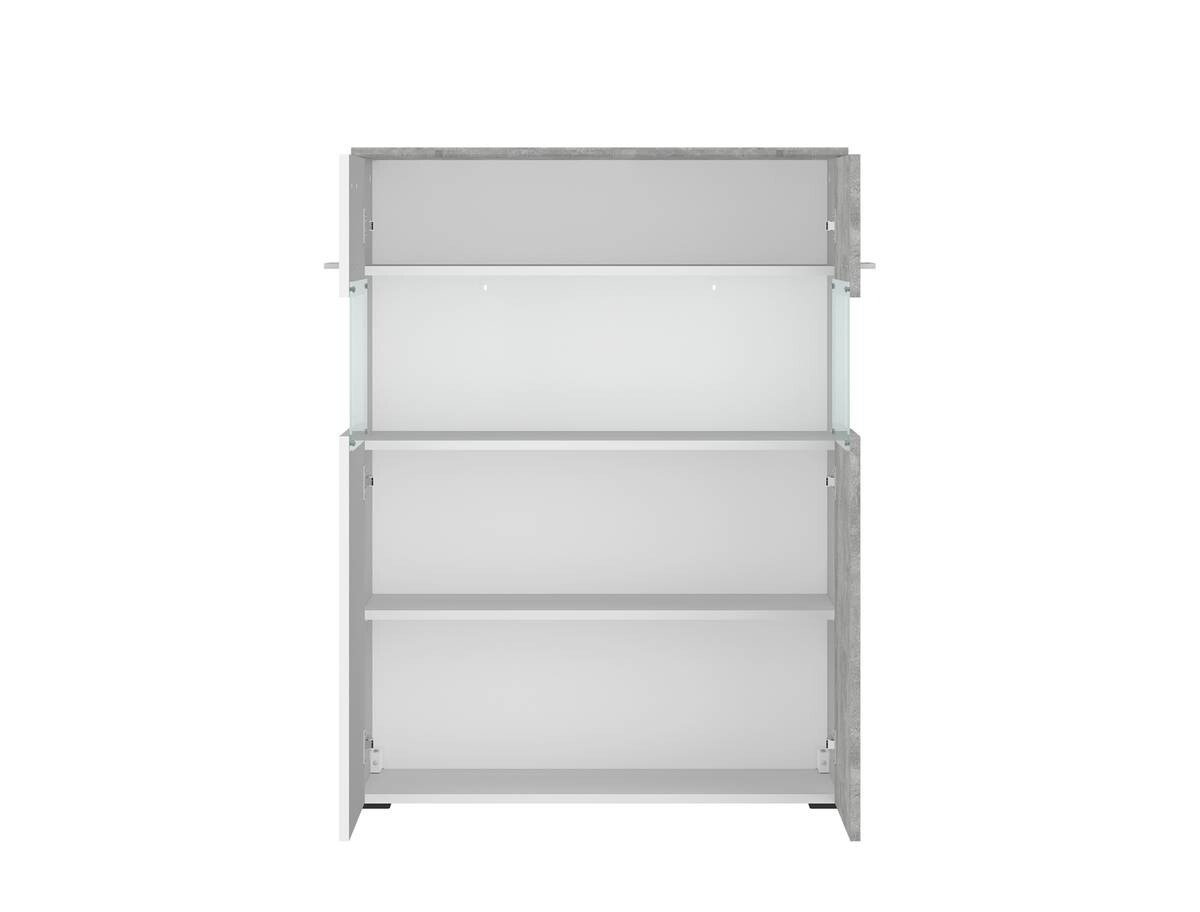 Vitrine Vulcan Plus Beton Optik B/H/T: ca. 85x113x35 cm