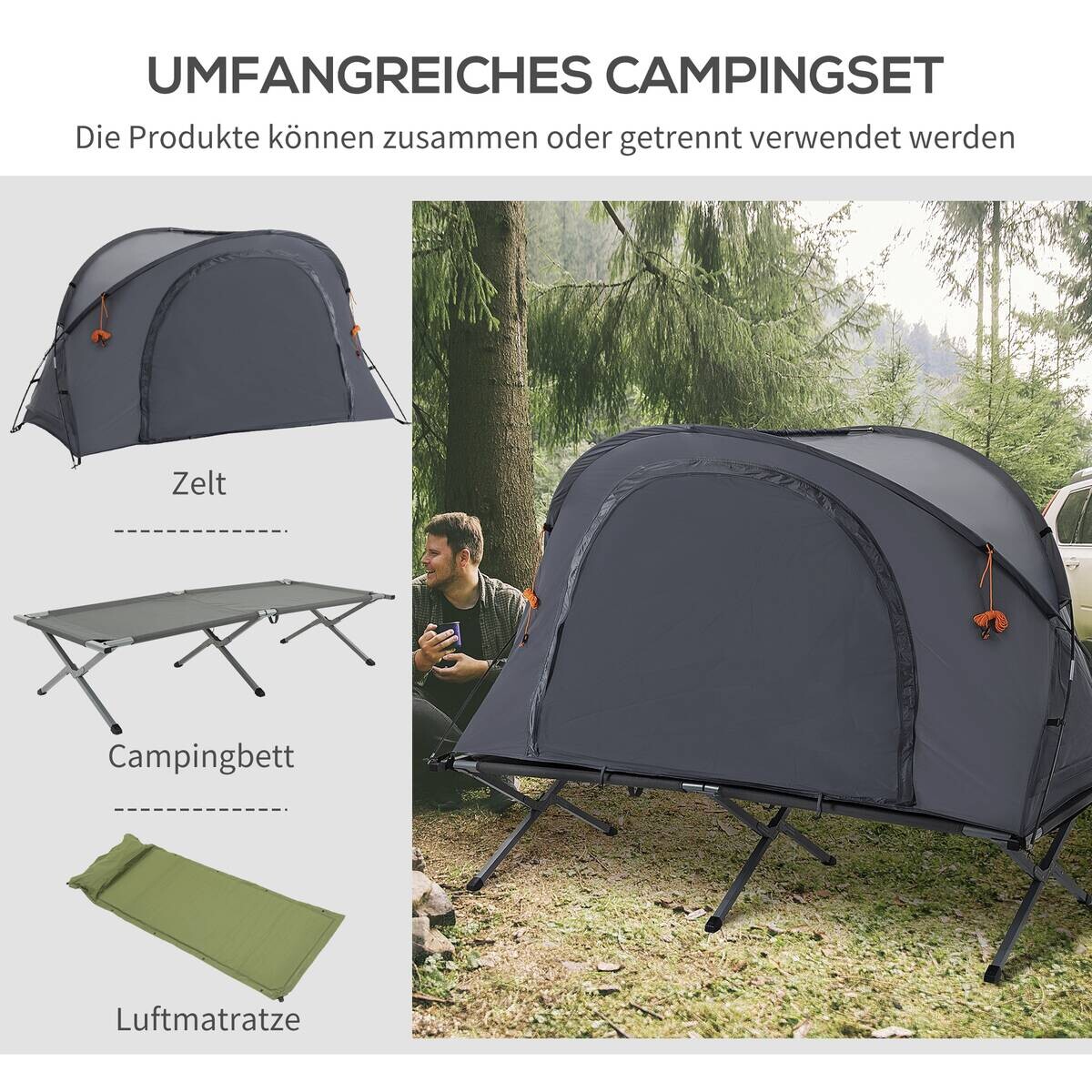 Outsunny Campingartikel B/H/L: ca. 86x200x147 cm