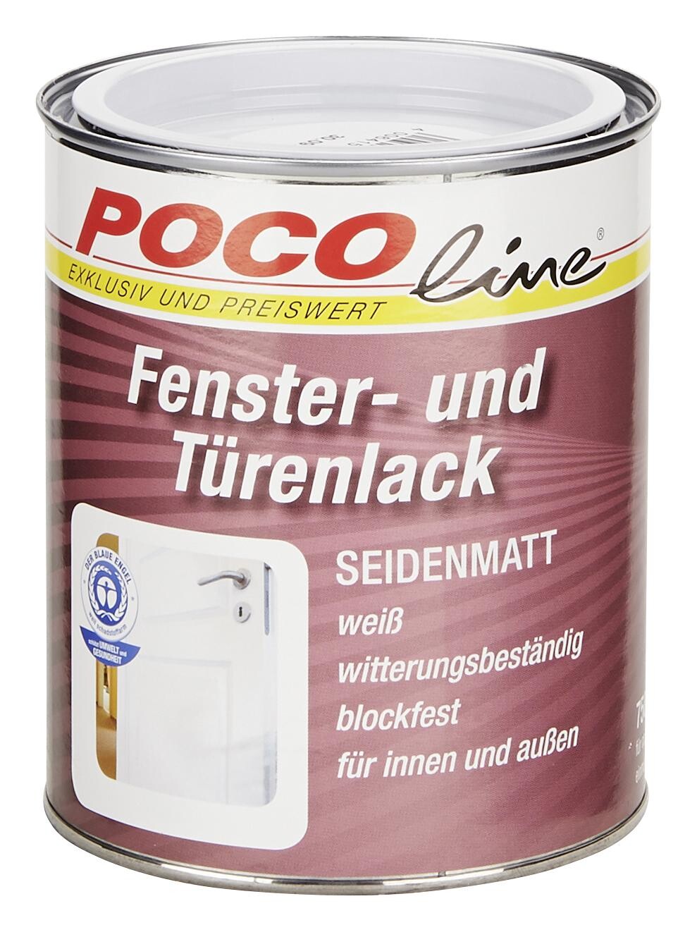 POCOline Acryl Fensterlack weiß seidenmatt ca. 0,75 l