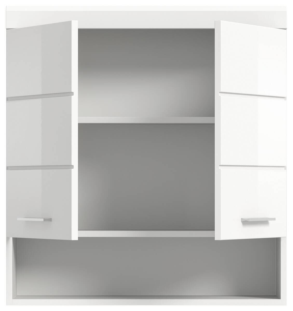 Badhängeschrank Scout weiß weiß Hochglanz B/H/T: ca. 74x79x24 cm