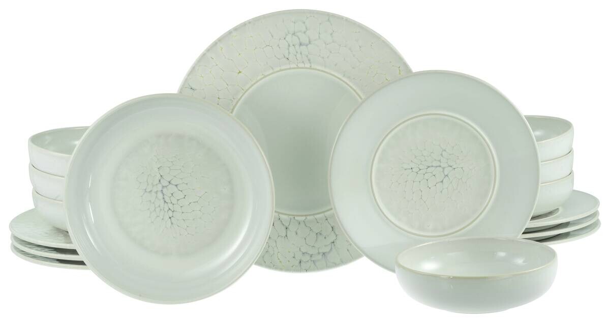 CreaTable Tafelservice Unico Toscania offwhite Steinzeug 16 tlg.