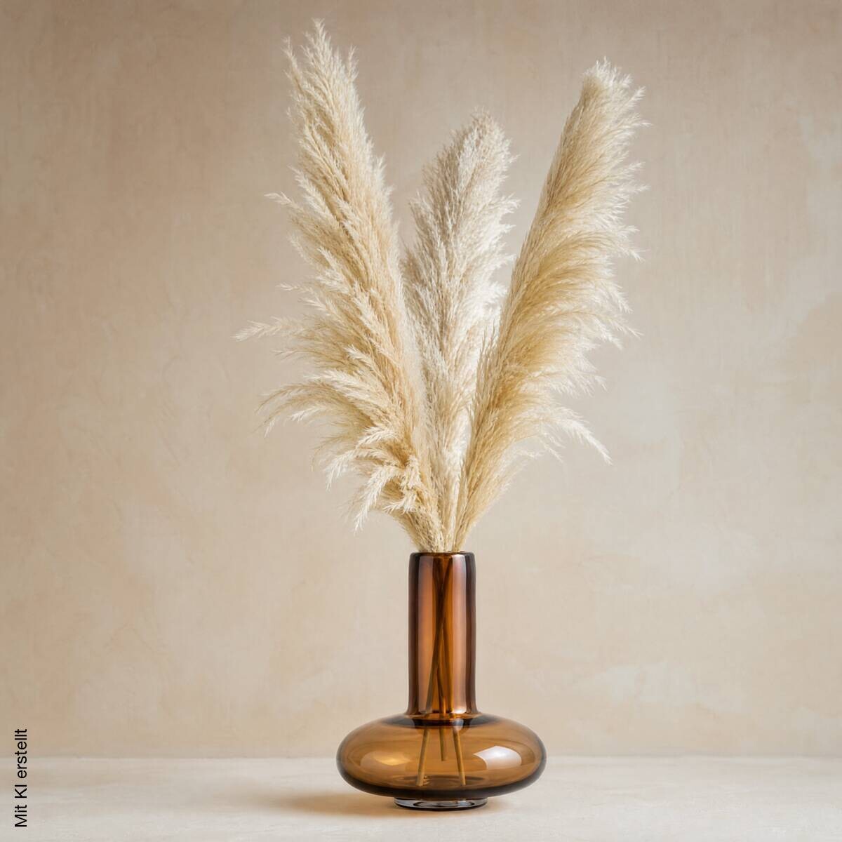 Vase braun Glas B/H/L/D: ca. 13,5x17,5x13,5x13,5 cm