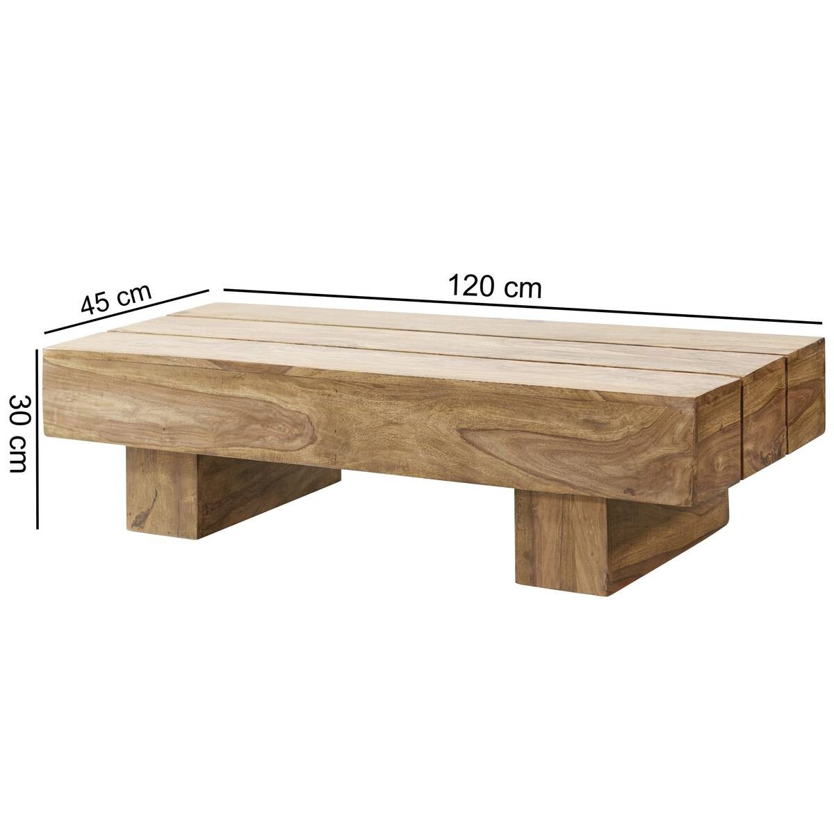 Couchtisch natur B/H/T: ca. 120x30x45 cm
