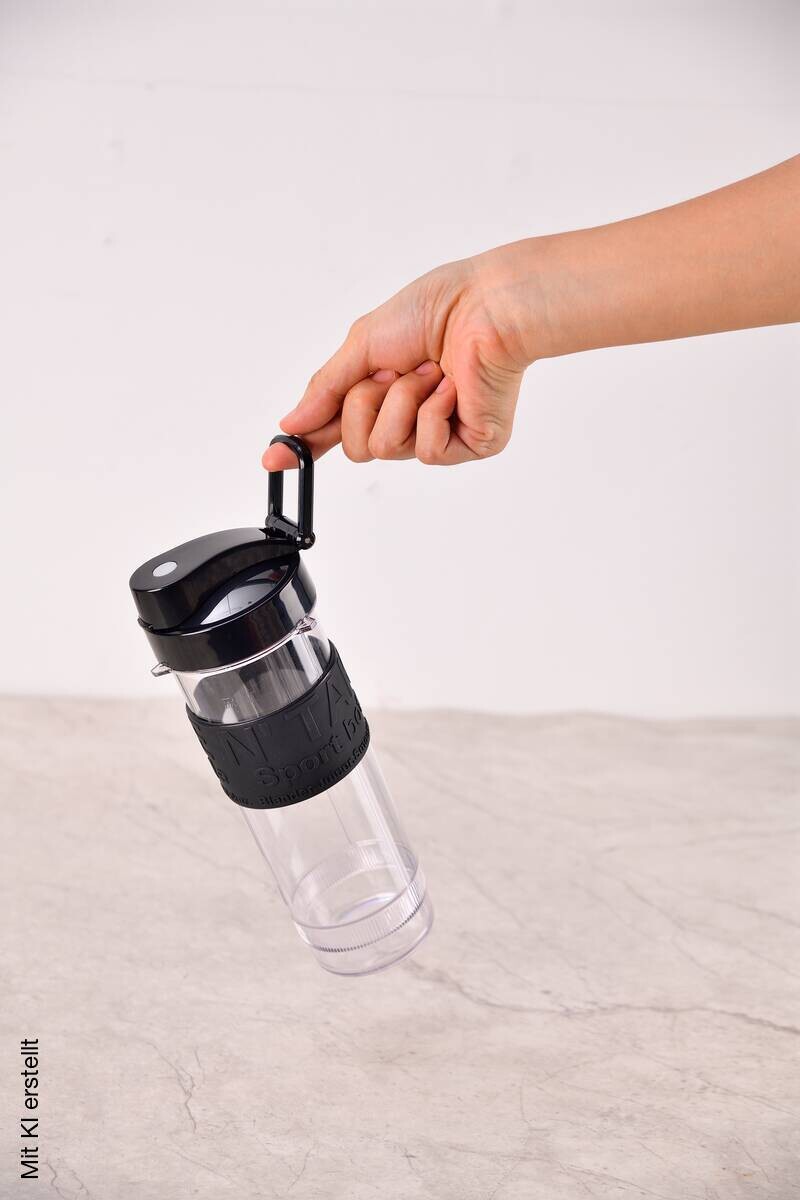 BERGNER Standmixer BG-51027-BK silber Kunststoff Silikon B/H/L: ca. 12x35x14 cm