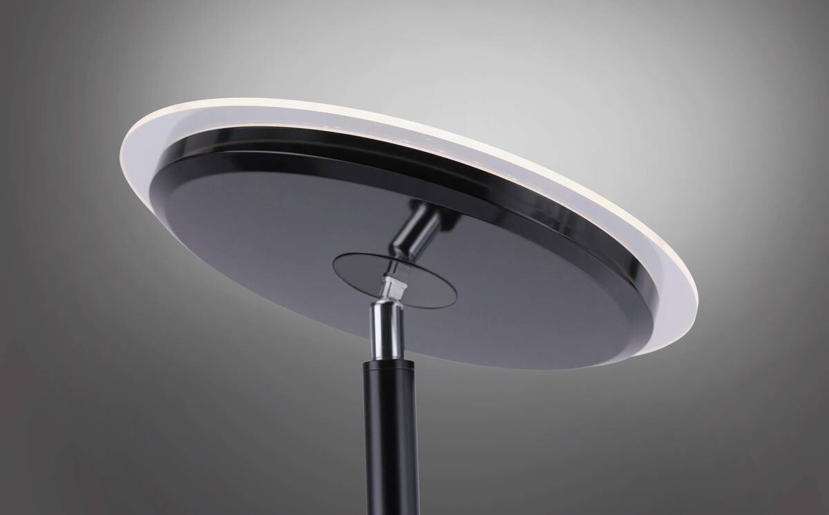 Just Light Stehlampe HANS 11729-18 schwarz Kunststoff Eisen H/D: ca. 181x30 cm 1 Brennstellen