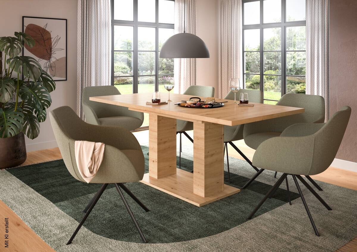 Esstisch MOTION Artisan Oak Nachbildung B/H/T: ca. 150x76x90 cm