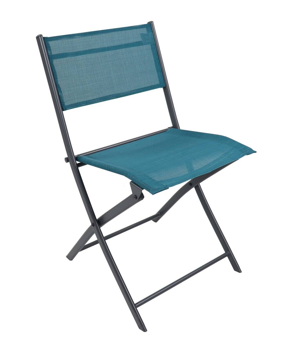 VCM Gartenstuhl 4er Set Sumila türkis Textilene B/H/L: ca. 45x79x46 cm