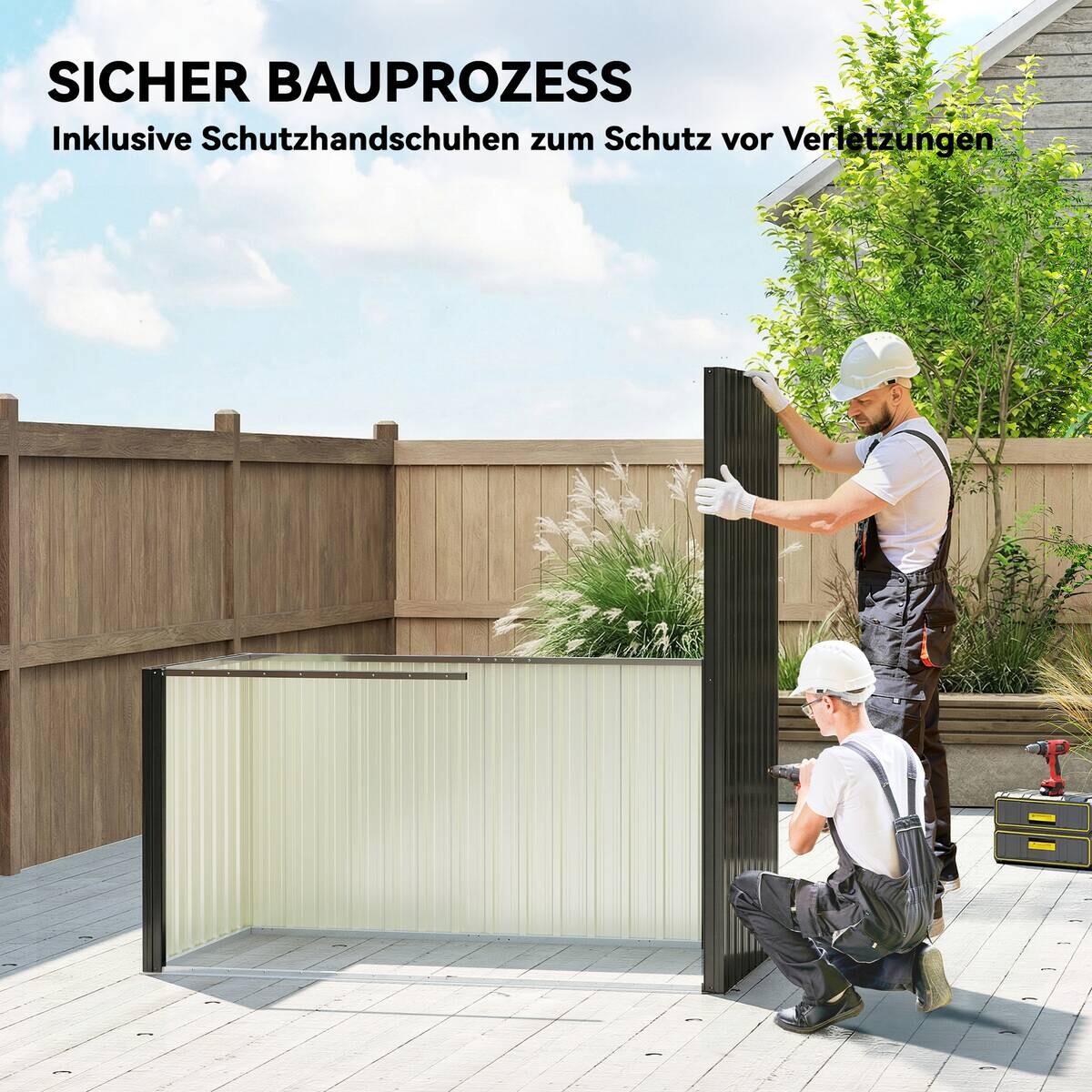Outsunny Geräteschuppen dunkelgrau B/H/T/L: ca. 90x179x90x163 cm