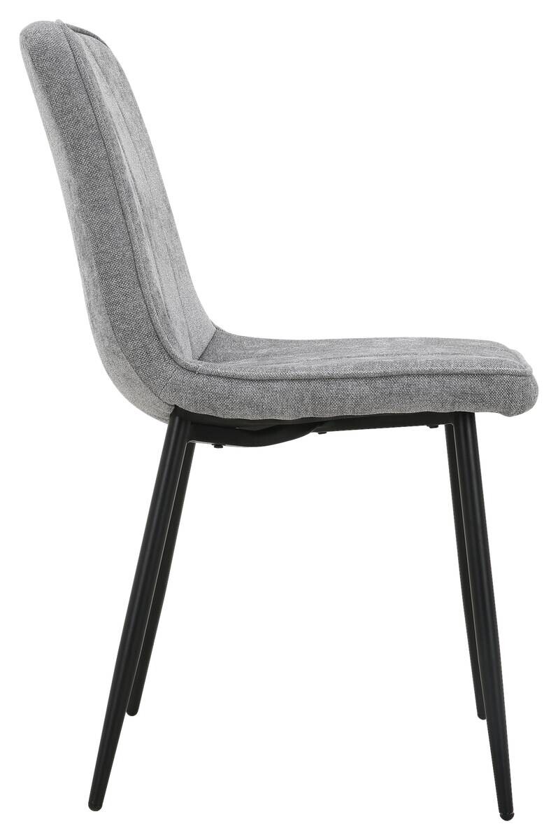 Stuhl KIM grau Webstoff B/H/T: ca. 45x87x58,5 cm