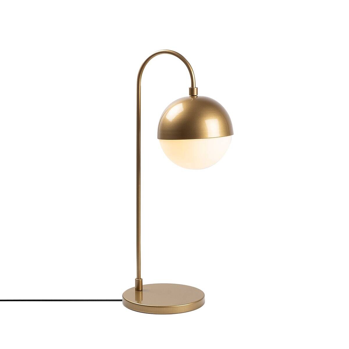 Opviq Tischleuchte gold Metall Glas B/H/L: ca. 25x53x18 cm E14 1 Brennstellen