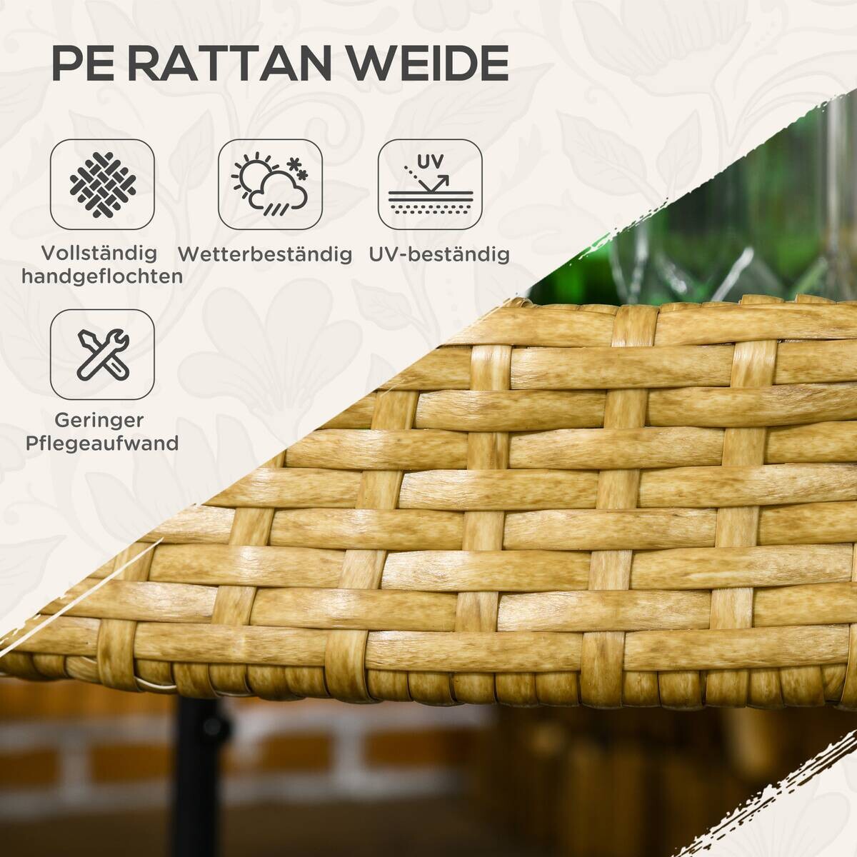 Outsunny Servierwagen gelb Edelstahl B/H/L: ca. 50x50x66 cm