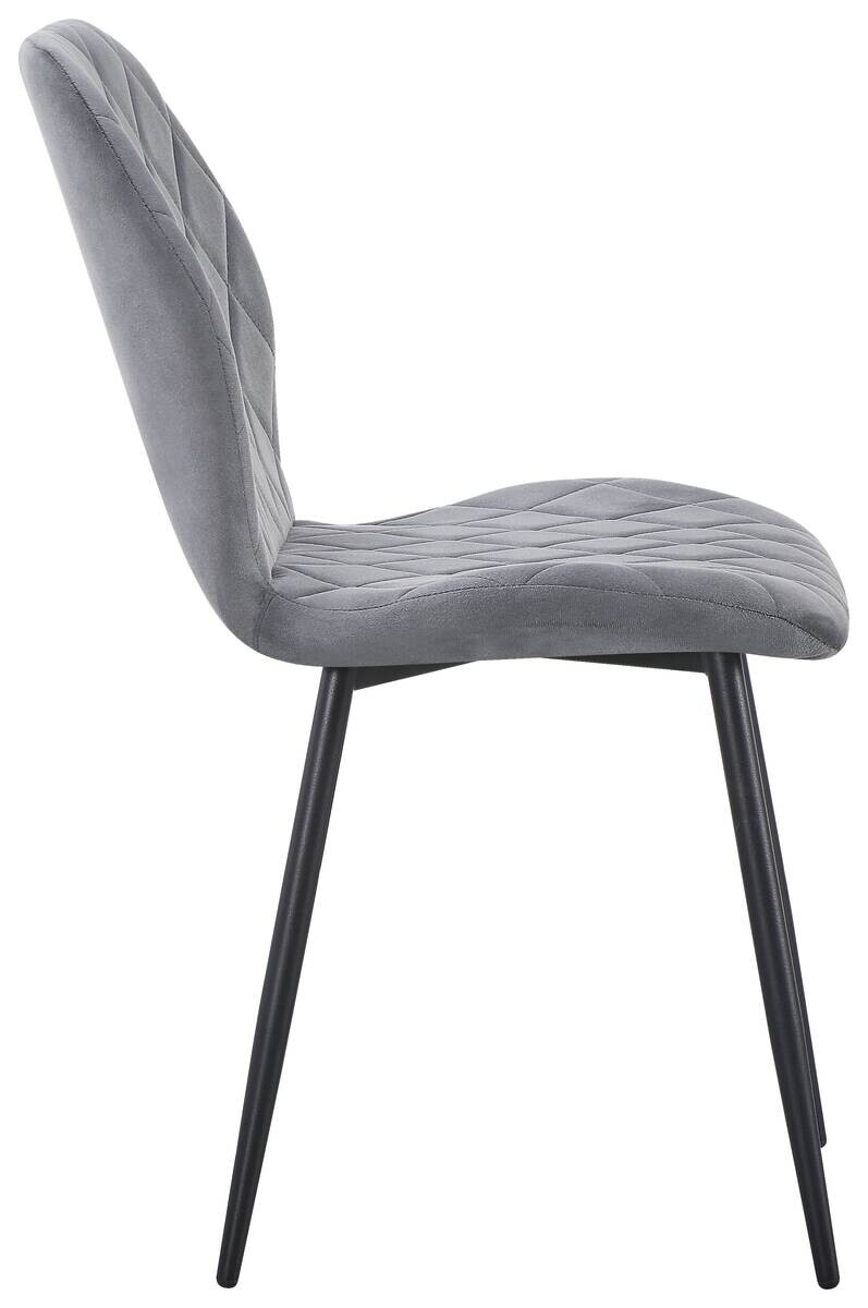Stuhl Zoe grau Samtoptik B/H/T: ca. 45x85x58 cm