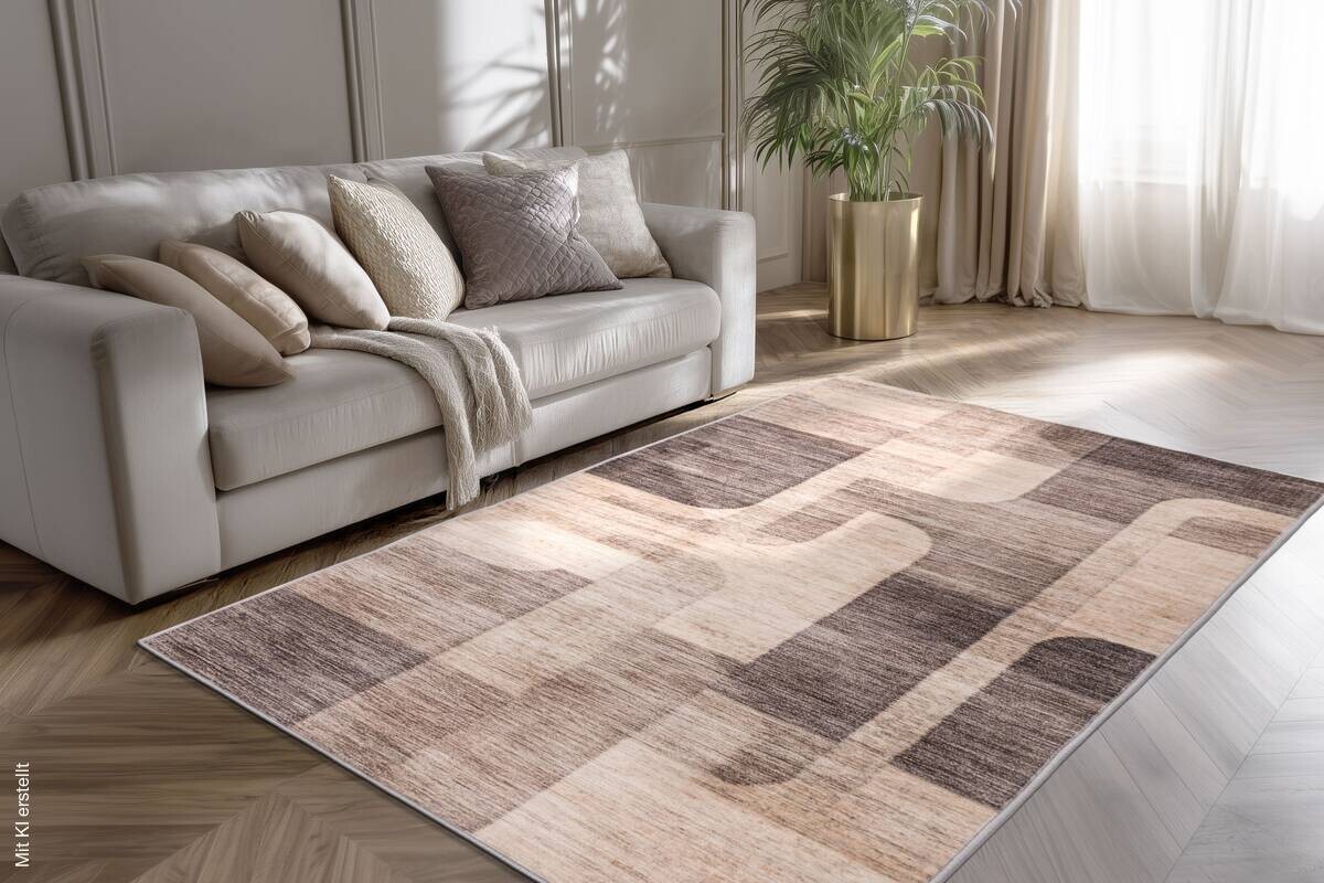 Kayoom Teppich Bluster 225 taupe B/L: ca. 120x170 cm