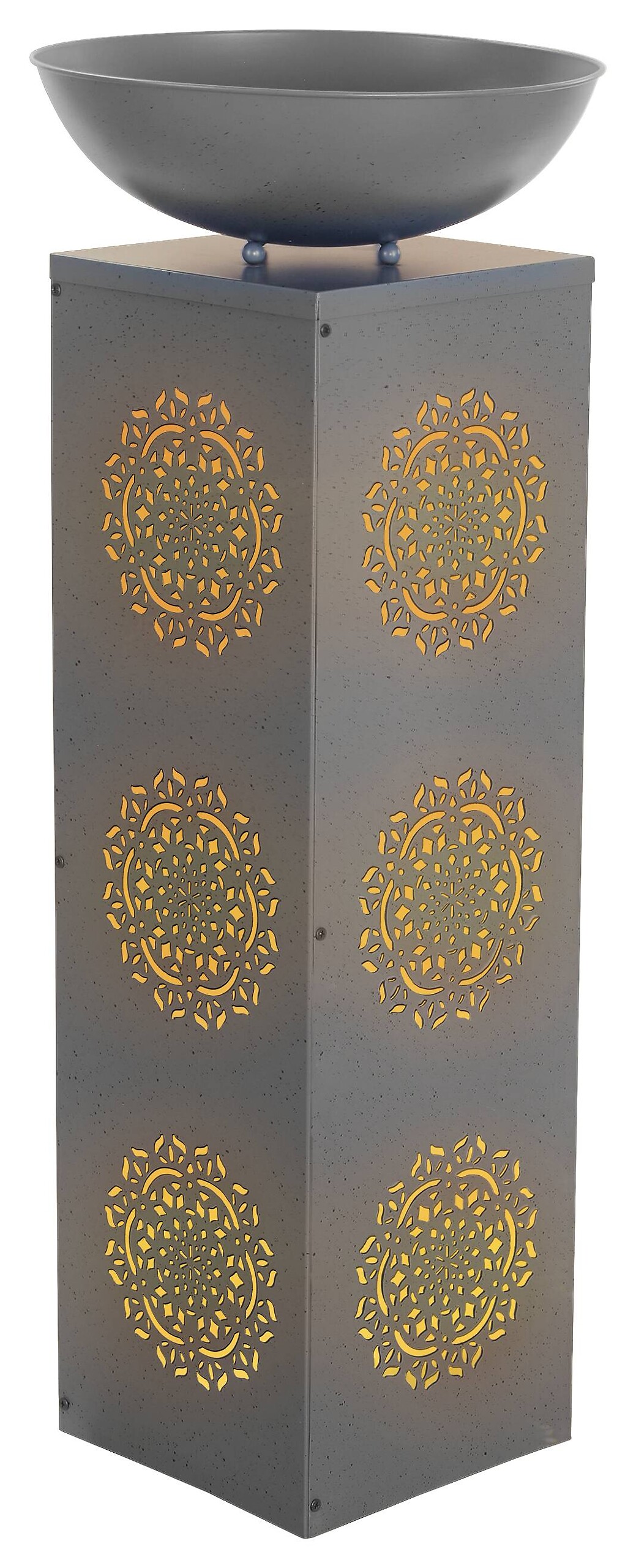 EASYmaxx Pflanzgefäß grau Metall H: ca. 87 cm