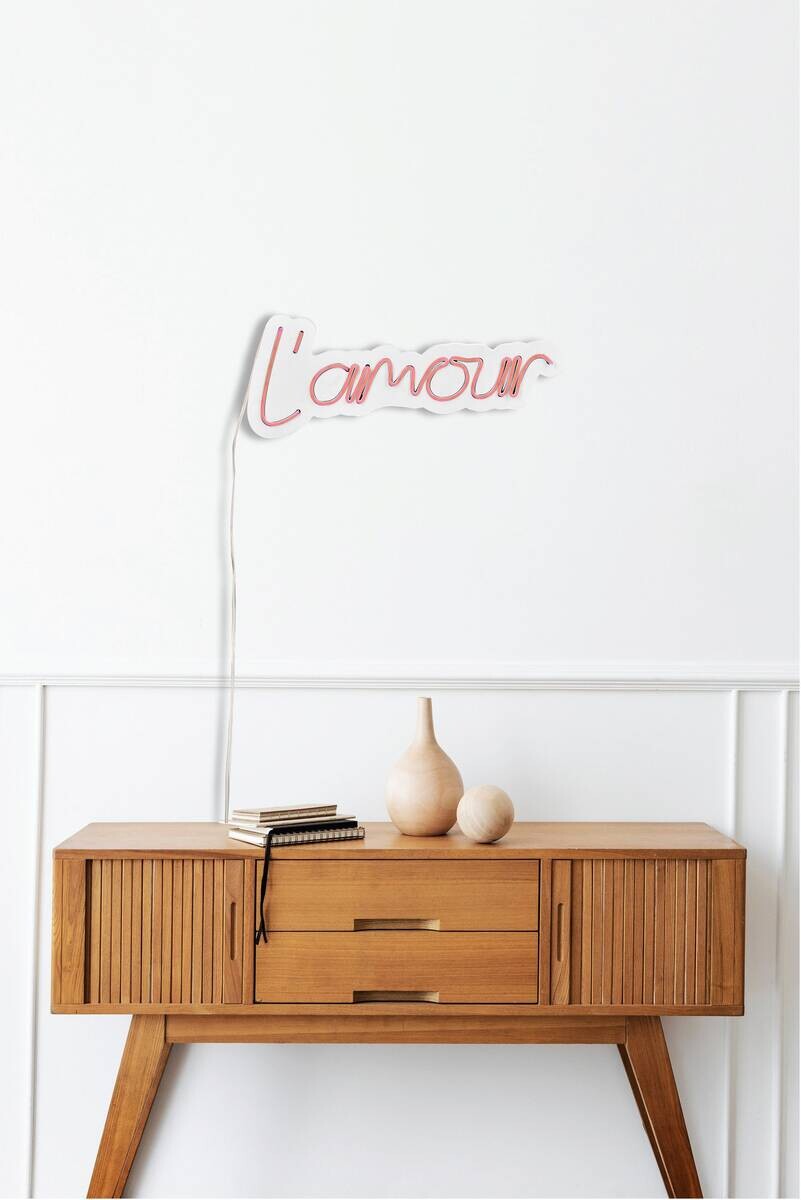 Opviq LED-Wandleuchte rosa PVC B/H/T/L: ca. 41x18x2x41 cm