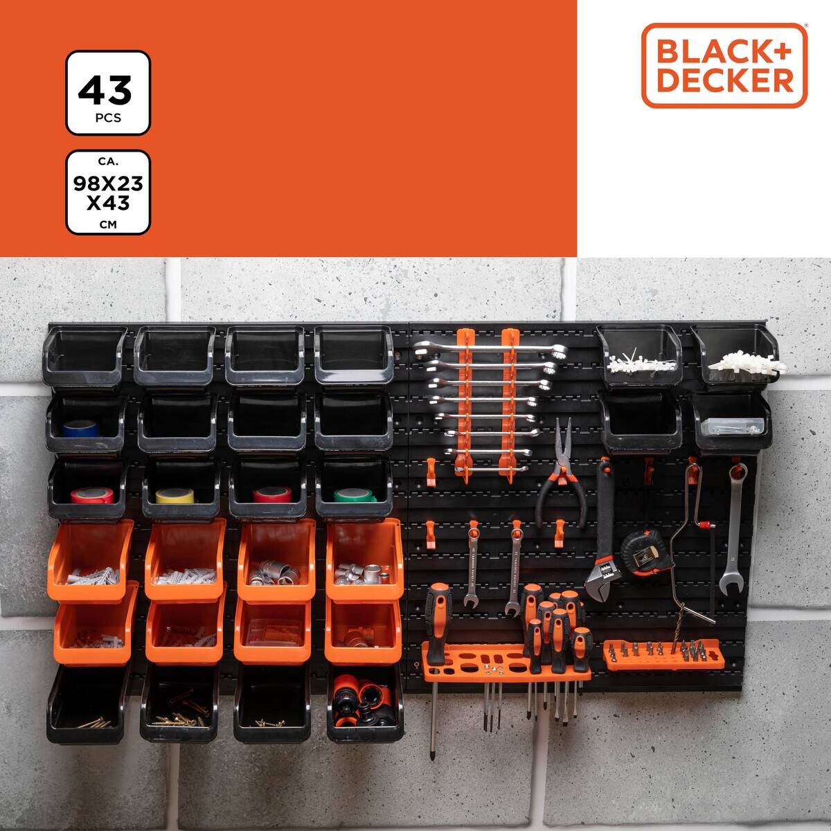 BLACK+DECKER Werkzeugwand orange B/H/L: ca. 14,2x56,3x50 cm