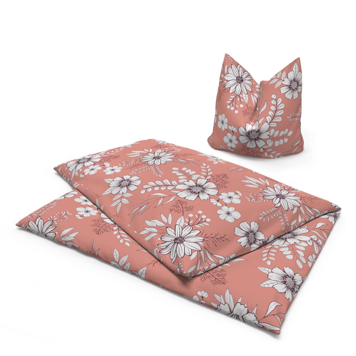 Microfaser Bettwäsche apricot Polyester B/L: ca. 135x200 cm