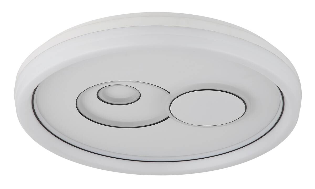 GLOBO LED-Deckenleuchte weiß silber Metall Kunststoff B/D: ca. 7x48 cm