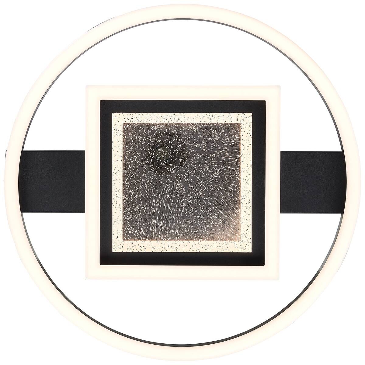 Brilliant LED-Deckenleuchte schwarz B/H/L: ca. 37x37x6 cm