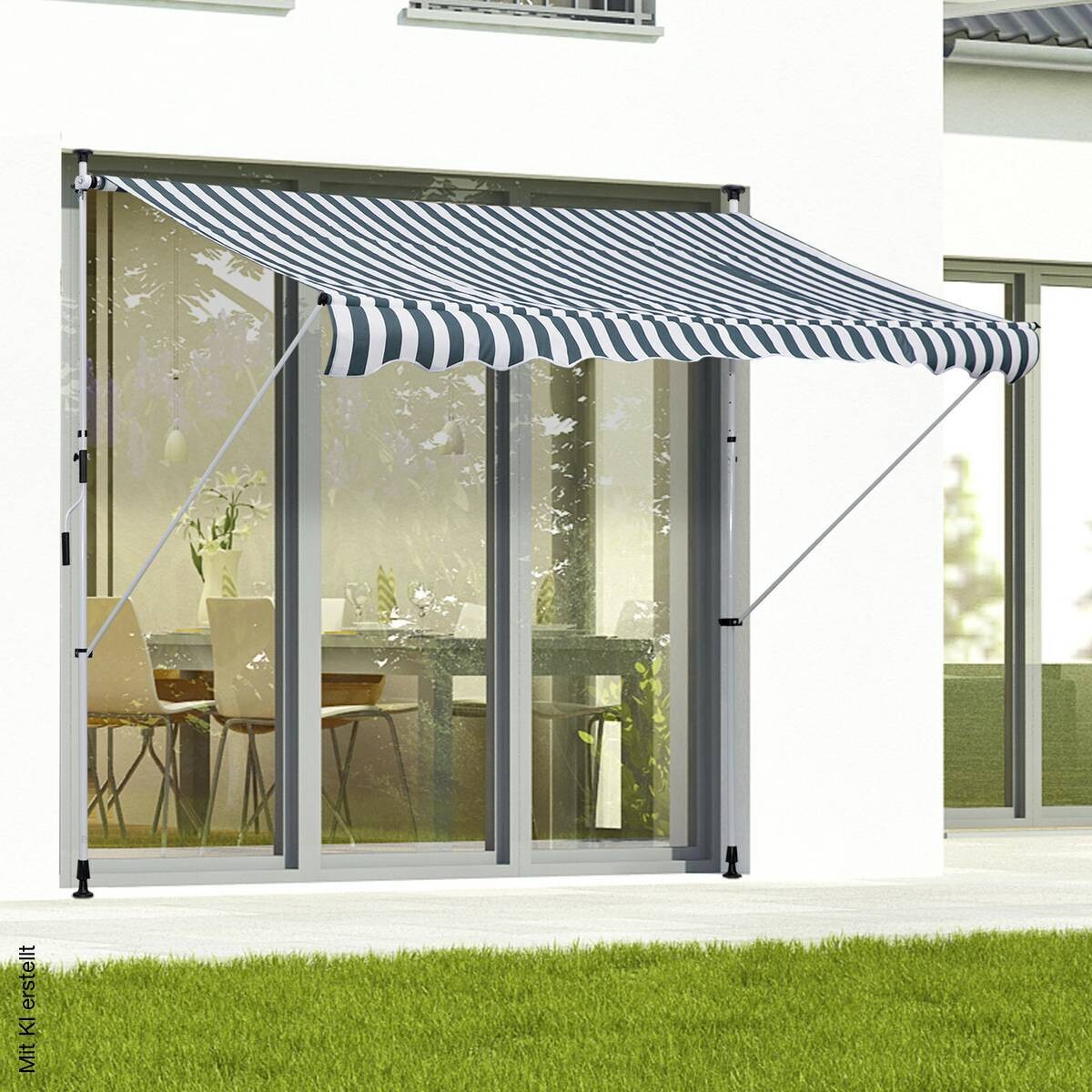Outsunny Markise grün B/H/L: ca. 150x280x300 cm