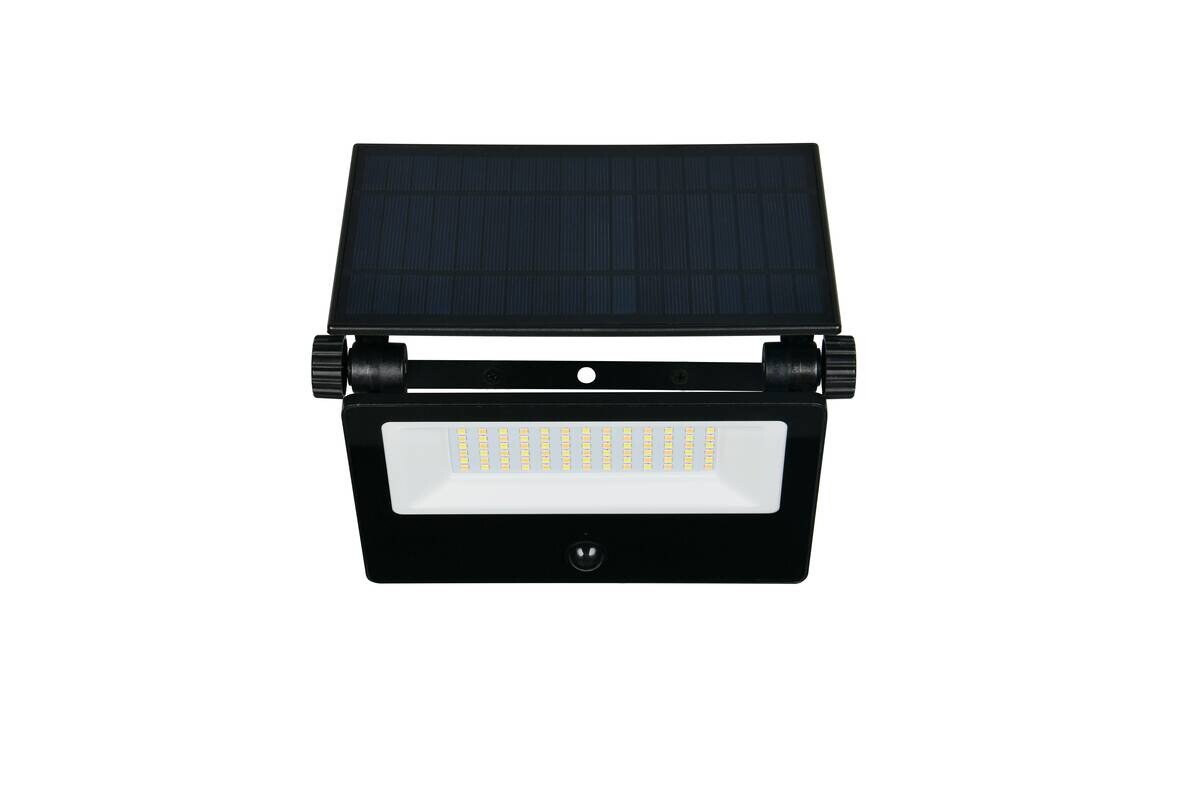 Solar-Außenwandleuchte mattschwarz B/H/T: ca. 2,5x17,5x15,5 cm