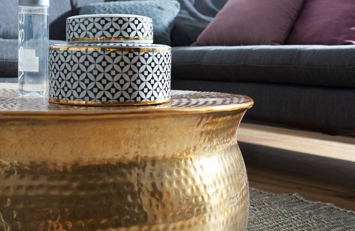 Wohnling Couchtisch gold B/H/T: ca. 0x31x0 cm