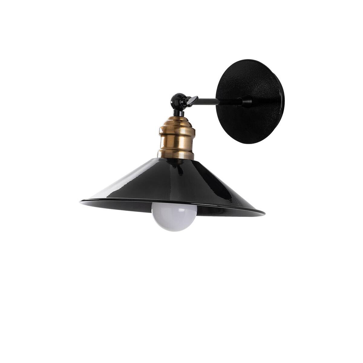 Opviq Wandleuchte schwarz Metall B/H/L: ca. 30x18x24 cm E27 1 Brennstellen
