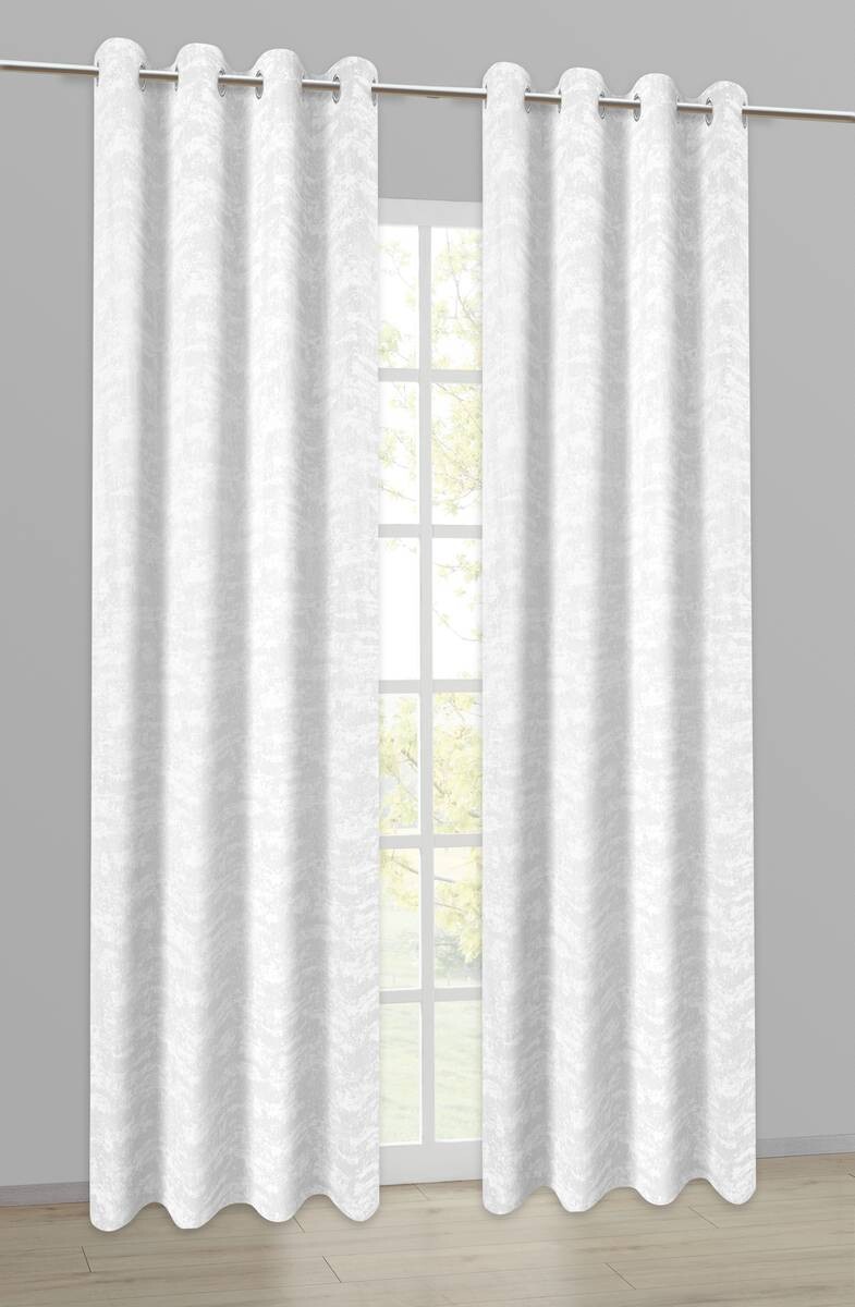 Ösenvorhang Wolke weiß B/L: ca. 140x245 cm