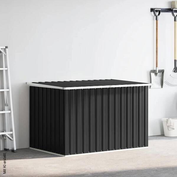 vidaXL Aufbewahrungsbox anthrazit Kunststoff B/H/T/L: ca. 99x93x99x171 cm