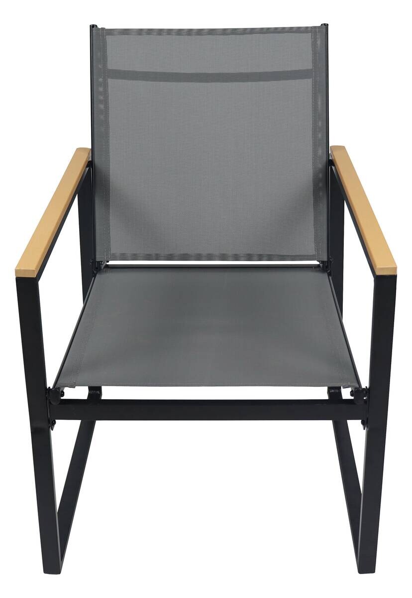 VCM Gartenstuhl anthrazit Metall B/H/L: ca. 54x83x65 cm