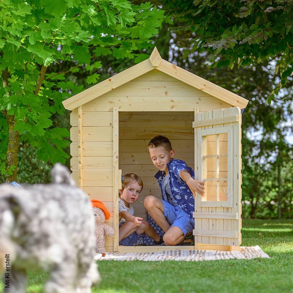 Timbela Kinderspielhaus M570M blau B/H/L: ca. 114x121x111 cm