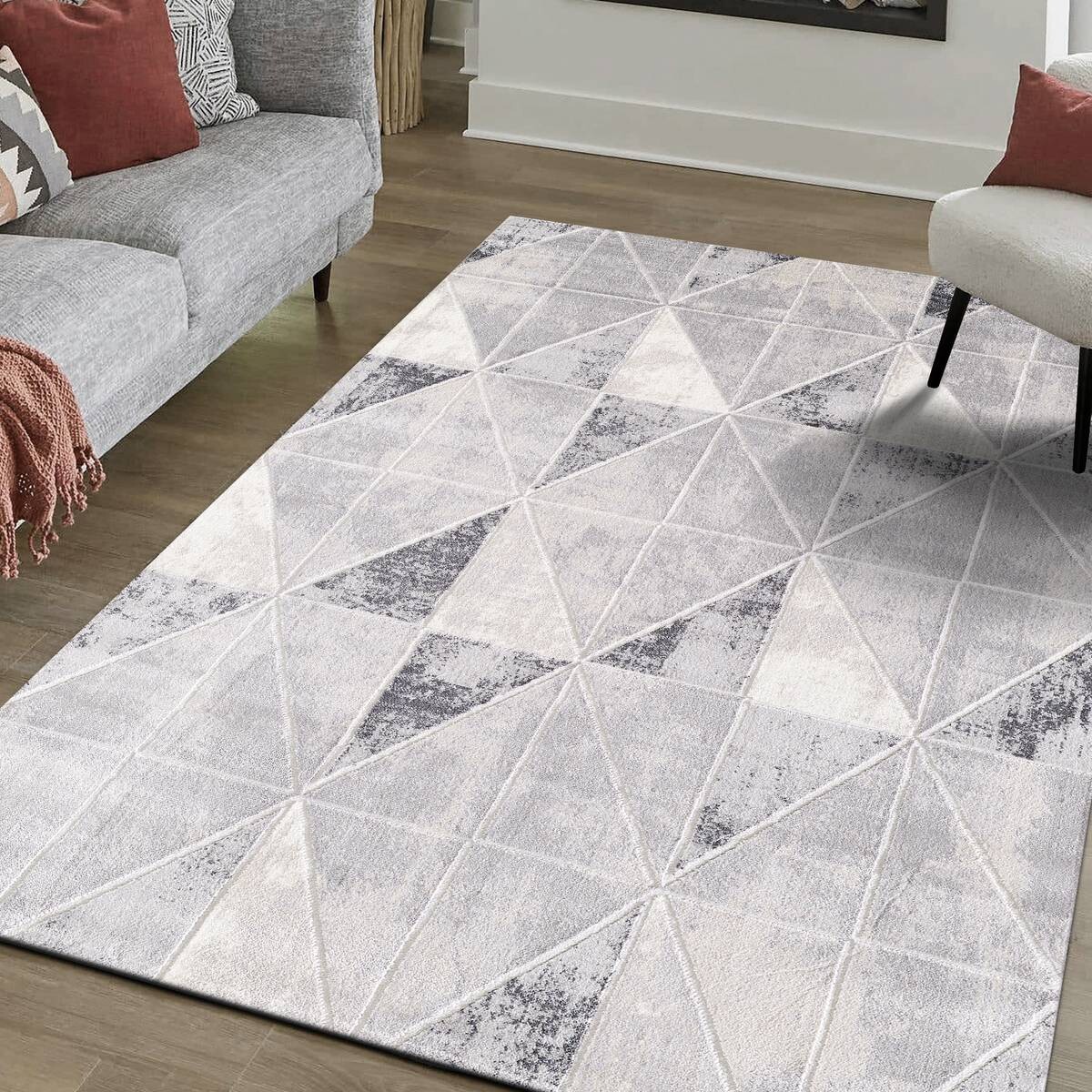 Sanat Teppich Harmony hellgrau B/L: ca. 120x160 cm