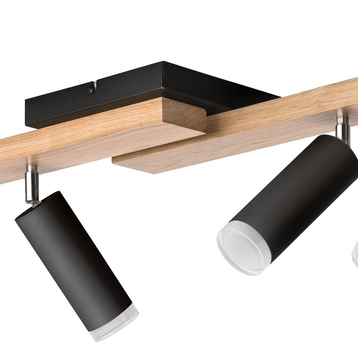 Lamkur Deckenleuchte schwarz Holz B/H/L: ca. 20x23,5x84 cm 5 Brennstellen